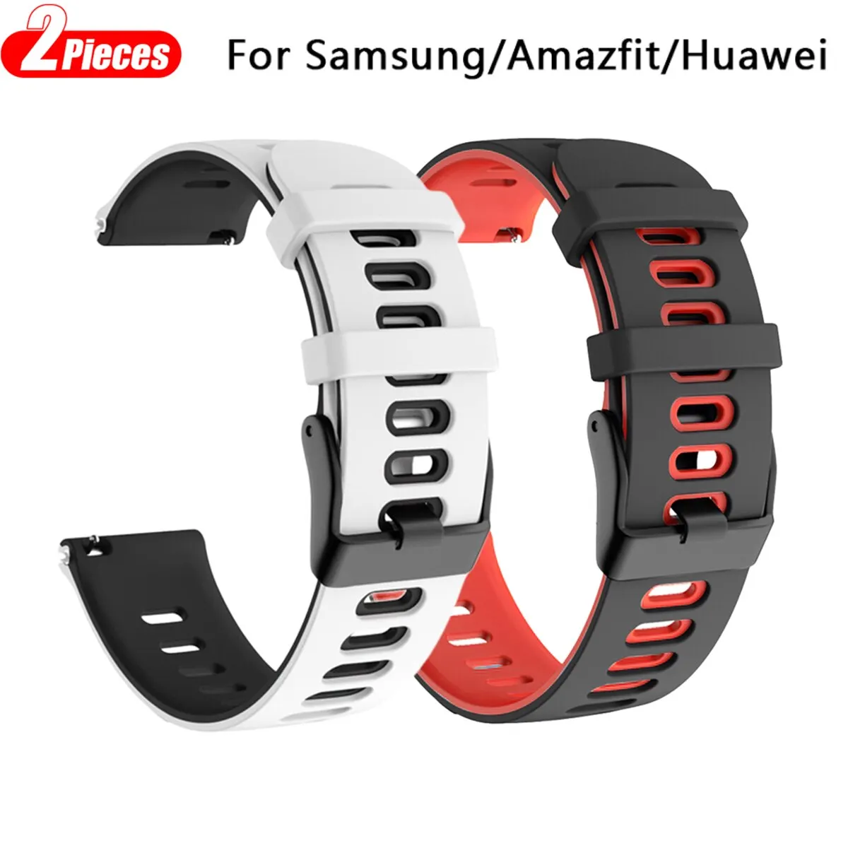 2PCS 20 22mm Silicone Strap For Huawei Watch GT3 GT 3 42 46mm Sport Wristband GT 2 GT2 Pro Replacement Bracelet Belt Accessories