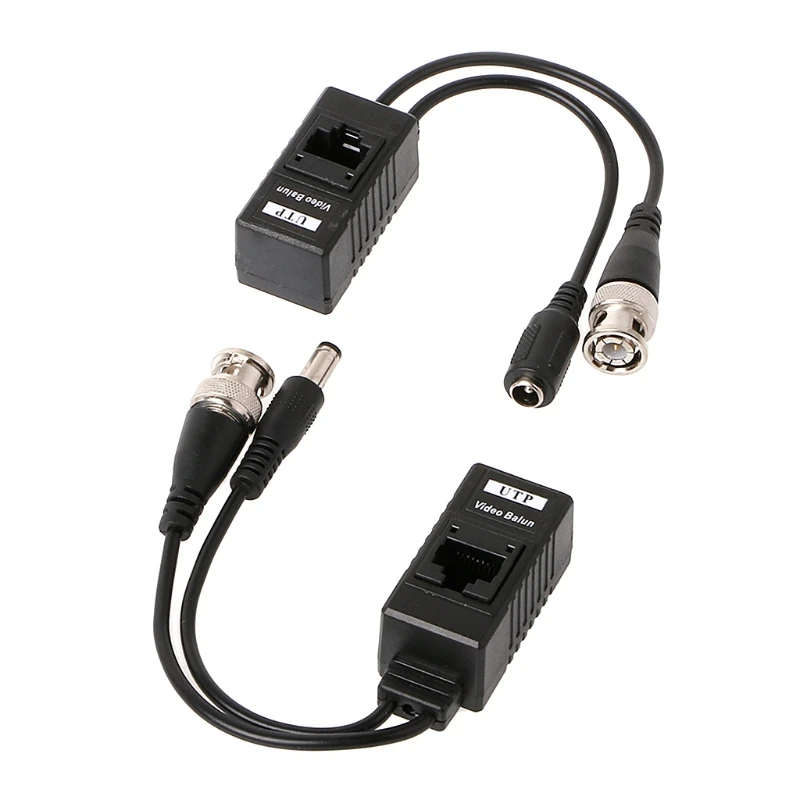 ANPWOO 1 Pair BNC To RJ45 Passive Video Power + Audio Balun Transceiver For CCTV Camera Passive 2 in 1 or 3 in 1 Optional