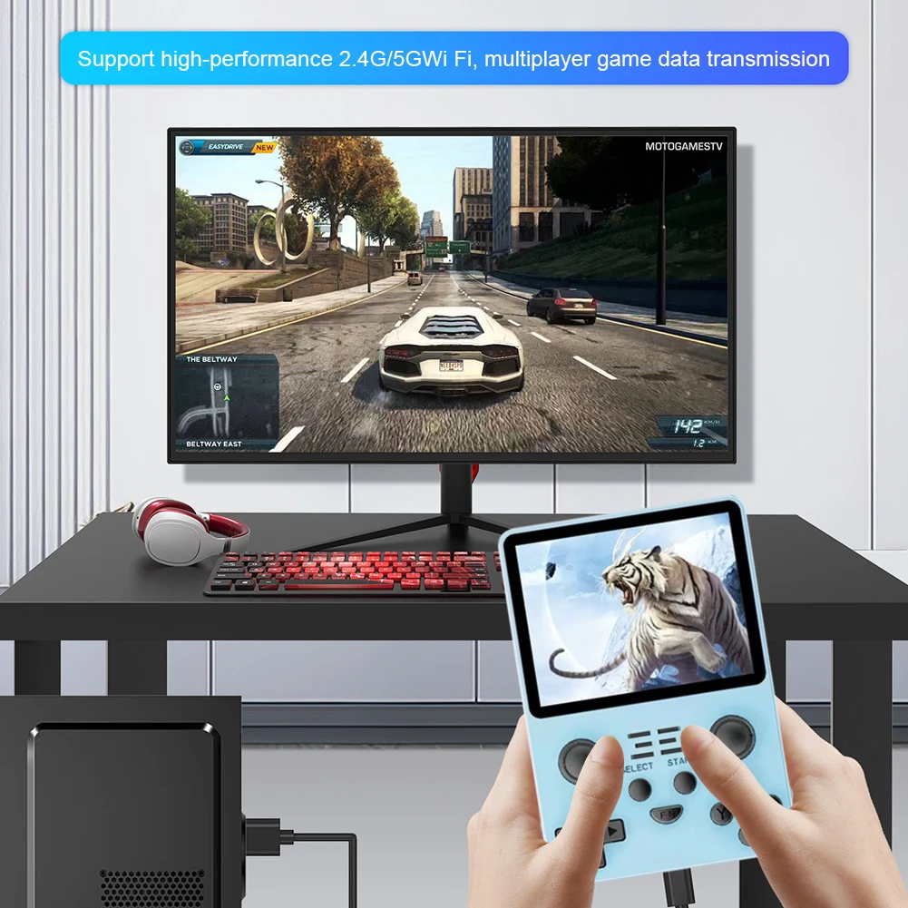 New RGB20S Handheld Game Console Retro Open Source System RK3326 3.5-Inch IPS Screen Game Console With 20000+ Games Kids Gifts