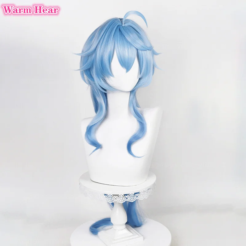 90cm Long Ganyu Cosplay Wig Blue Gradient Wig Cosplay 2025 Anime Wig new Heat Resistant Synthetic Wigs Halloween + Wig Cap