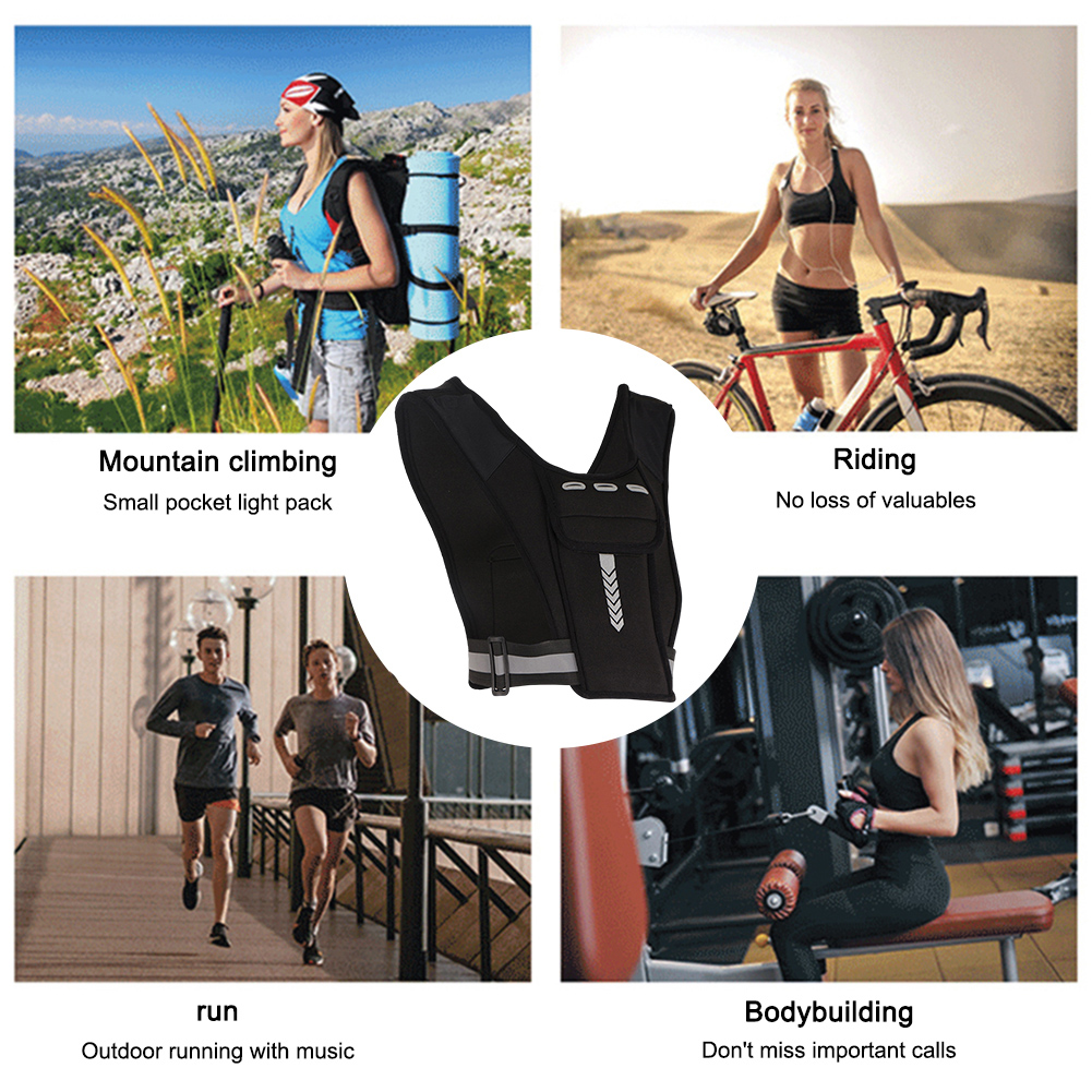 Backpack Sports ddmysmile Cycling Reflective Phone Chest Pack Multifunctional Riding Package Lightweight For Outdoor Running Riding Hiking Smile