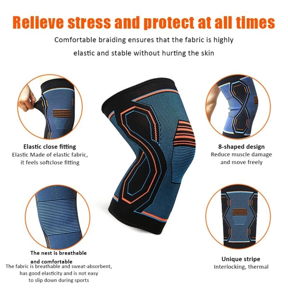 1pcs Knee Pads Knee Brace 2025 Gym Workout Knee Support for new Joint Pain Relief Running Biking Basketball Knitted Knee Sleeve for Adult