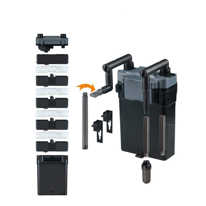 SunSun HBL 801 802 803 Hang On Waterfall Filter Skimmer 500l/h 20-40cm Aquarium Tank 6W Multi-stage Fish Filter Adjustable Flow