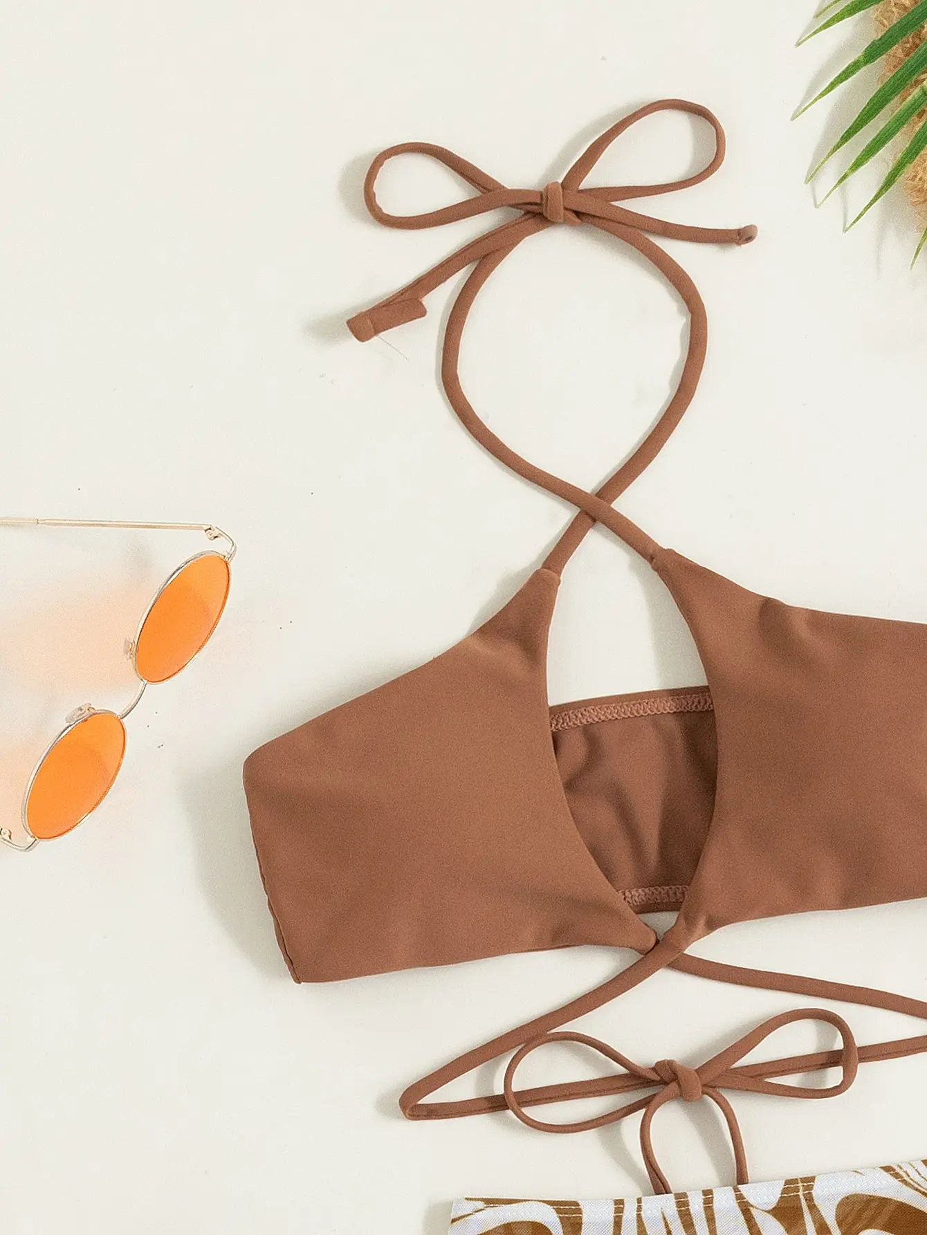 3 Pieces Solid Cross 2025 Bikini Swimsuit & Fluid Patter Beach new Skirt Swimwear Women 2023 Bathing Swimming Suit Female Beachwear