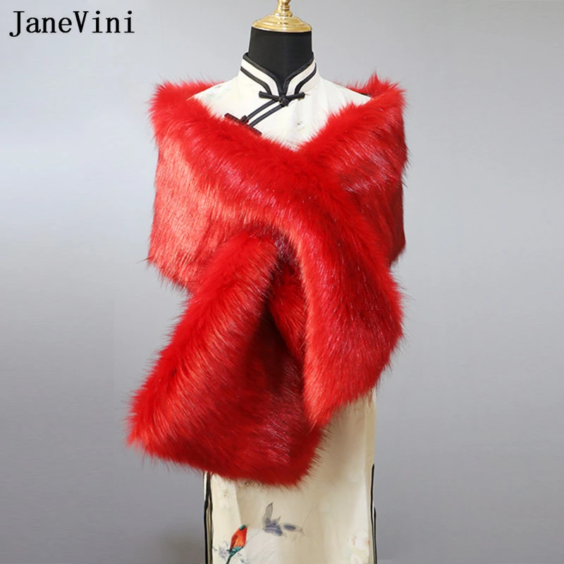 JaneVini Dark Blue Bolero with Fur Faux Fur Bridal new Shawls for Wedding Dress Fashion Women Party Shawl Wrap Wedding 2025 Jacket Stoles