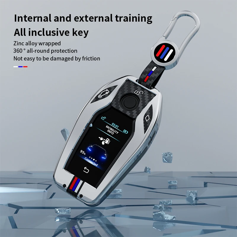 Zinc Alloy LED Display Car Key Case Cover For 5 7 Series G12 G11 G30 G32 G31 i8 I12 I15 G01 X3 G02 X4 G05 new X5 G07 2025 X7 Car Bag