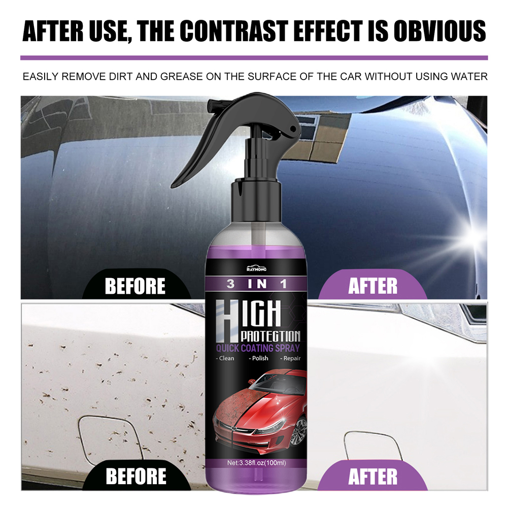 30ml/100ml Car Ceramic Coating Spray 3 In 1 Auto Nano Ceramic Coating Polishing Spraying Wax Car Paint Scratch Repair Remover