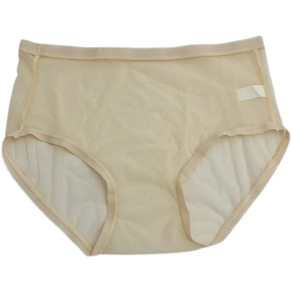Plus Size Transparent Underwear Womens See Through Briefs Female Panties Sexy Solid Color Underpants Lingerie