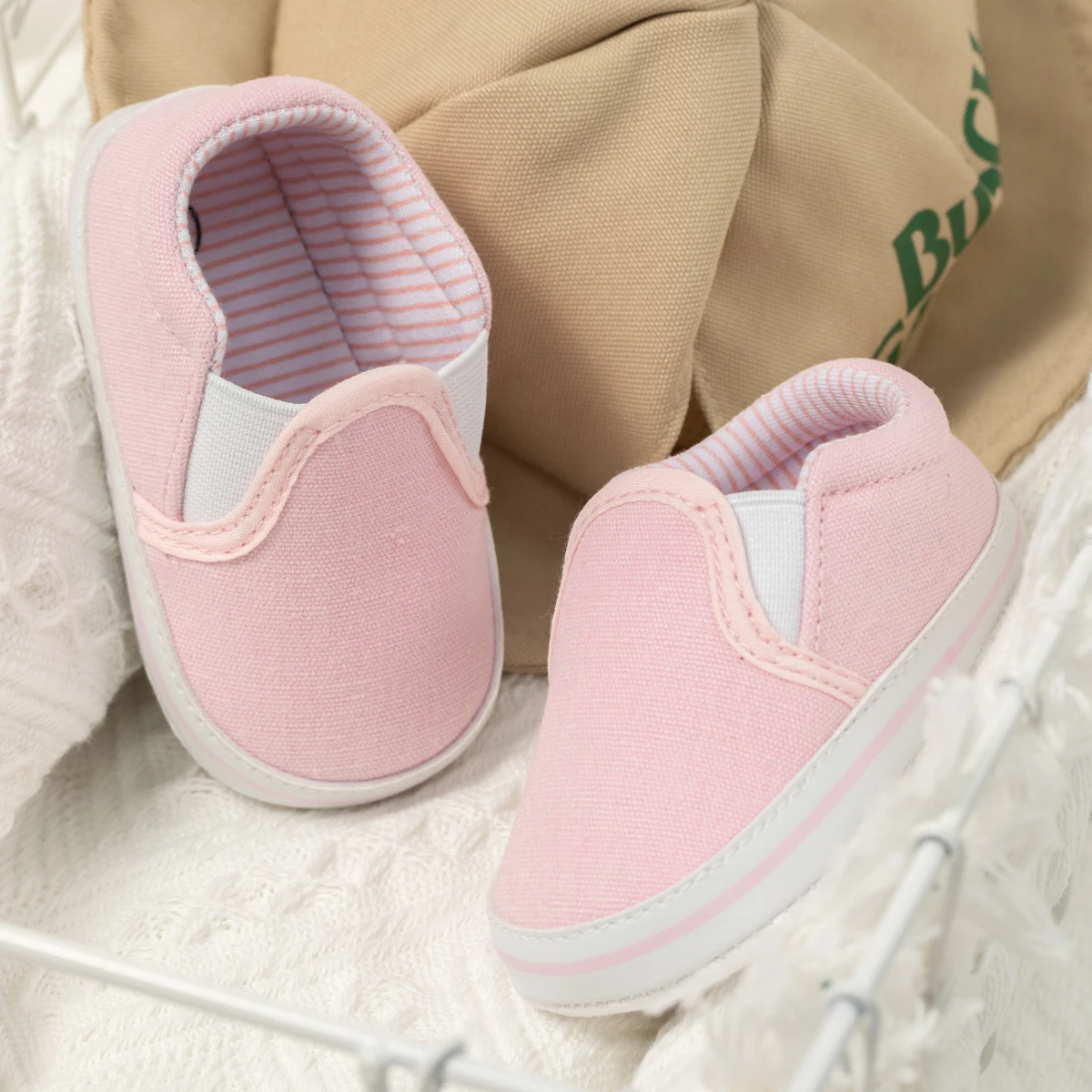 KIDSUN Baby Shoes Boy Girl Canvas Sneakers Newborn Infant Soft Soled First Walkers Toddler Casual Crib Shoes