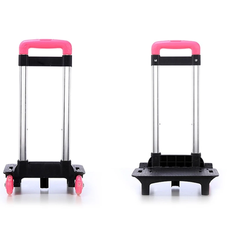Foldable Trolley Cart 2 Wheels Backpack Trolley Durablel Aluminium Alloy Student Luggage Travel Hand Cart for School Bag