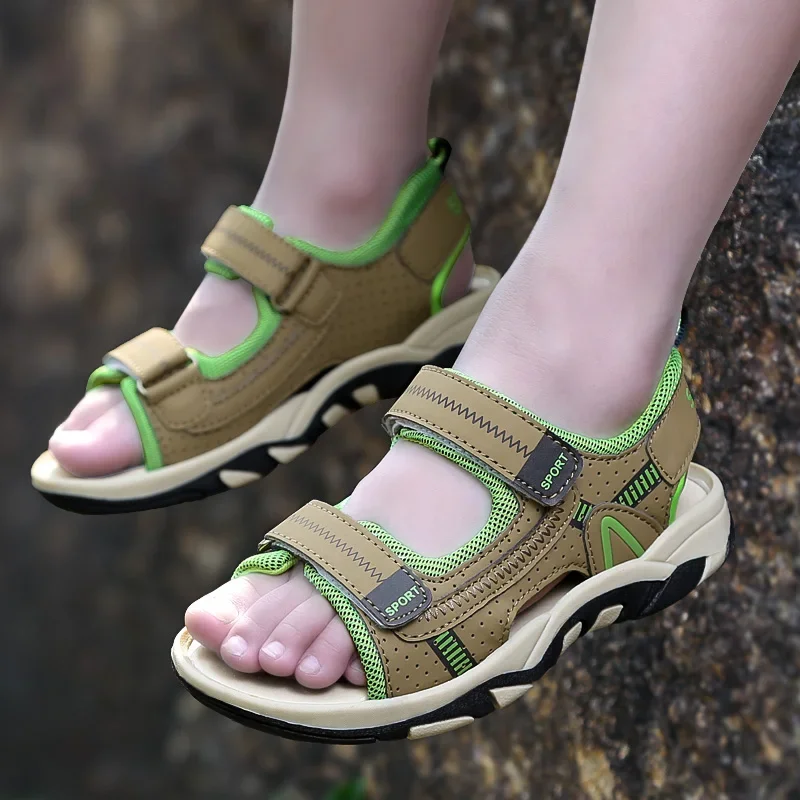 Summer Toddlers Boys Sandals Children Beach Shoes For Big Kids High Quality Sandalias 4-12YEARS RUNNER SOLE NON SLIP z250513