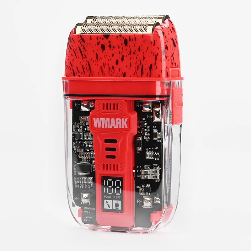 WMARK New NG-995 Barber Shaver Electric Shaver Beard USB Electric Razor For Oil Head Shaving Machine Push White
