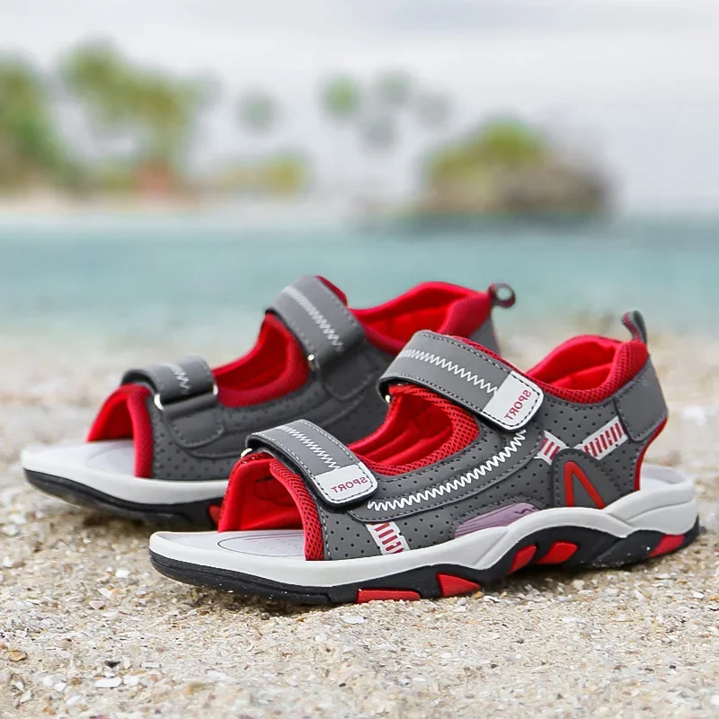 Summer Toddlers Boys Sandals Children Beach Shoes For Big Kids High Quality Sandalias 4-12YEARS RUNNER SOLE NON SLIP z250513