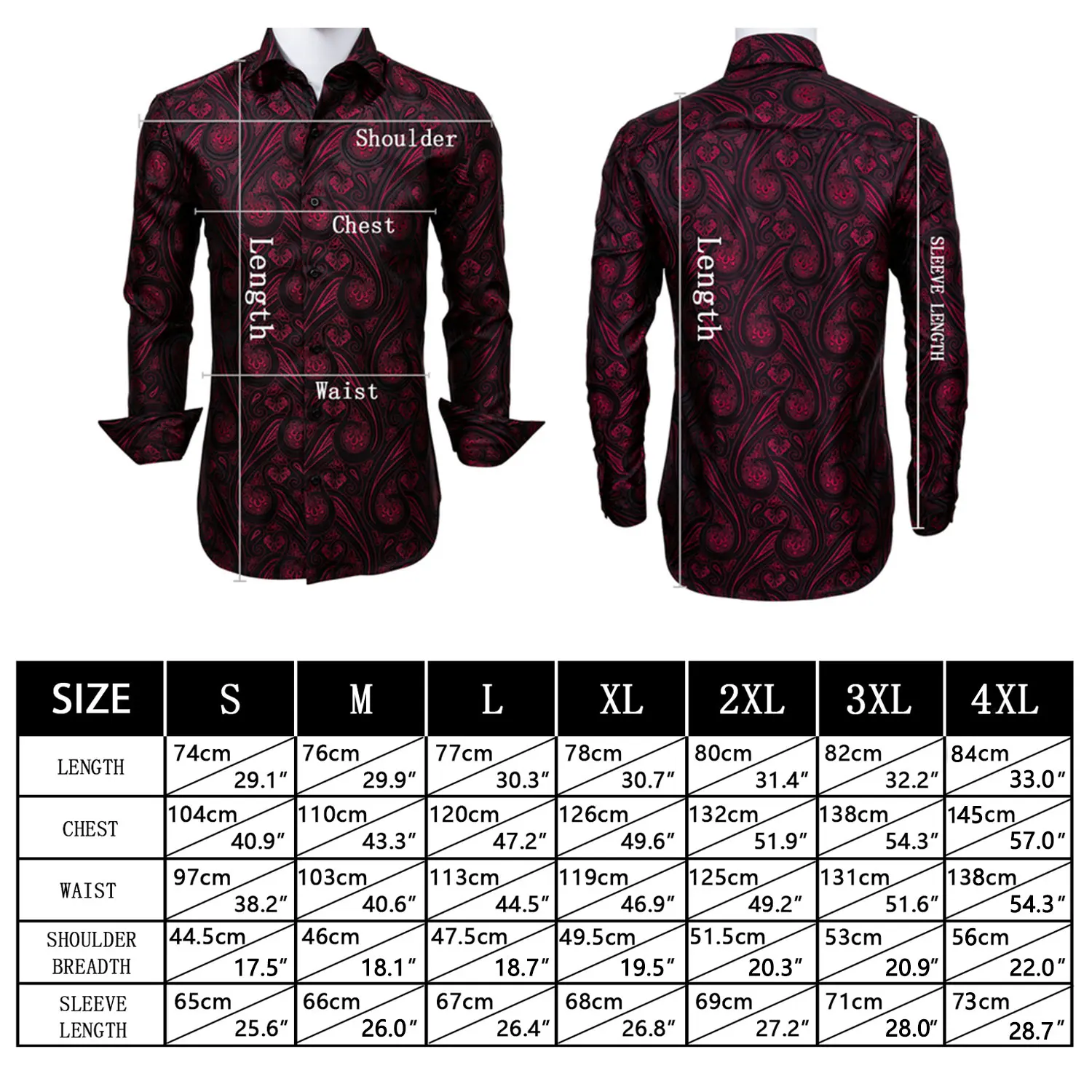 Designer Shirts for Men Silk Blue new 2025 Green Teal Beige Purple Red Gold Yellow Paisley Flower Long Sleeve Regular Spring Autuman Tops