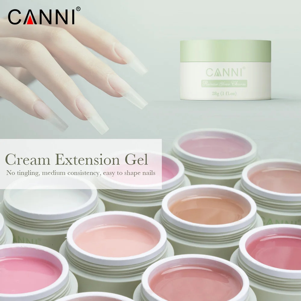 CANNI 28g Cream Extension Gel White Clear French Nail Art DIY For Quick Prolong Nails Finger Form Manicure Tips Tools 240321