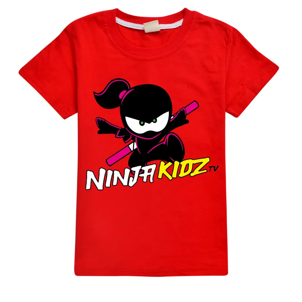 Fashion baby NINJA KIDZ Kids Clothes Summer Boys Fashion Short Sleeve TShirt boys graphic tee Baby Girls Tops Children clothes y250607OL4H