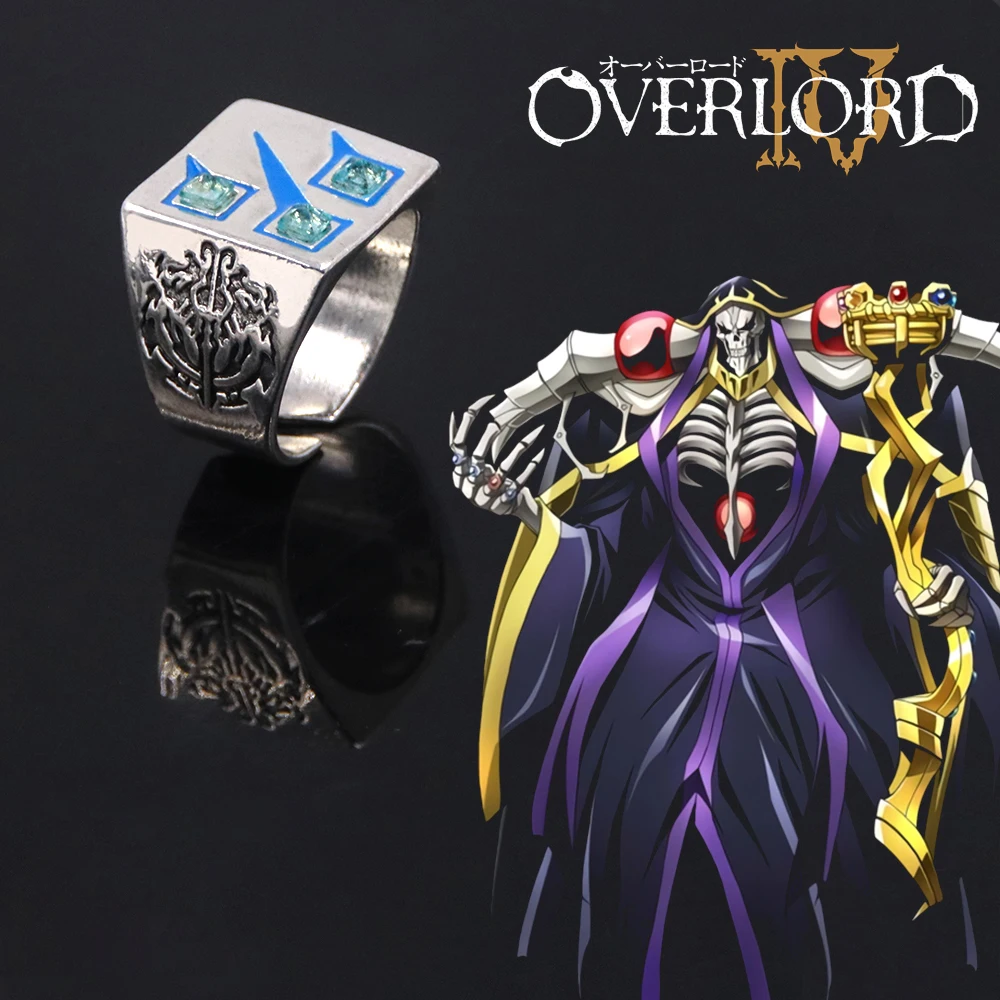 Anime OVERLORD Shooting Star Cosplay Ring YGGDRASIL Ainz Ooal Gown Momonga Adjustable Ring For Fans Jewelry Prop Accessories