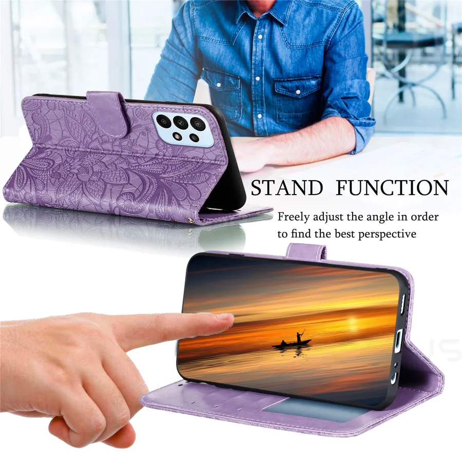 Leather Case 2025 for Honor X8 X7 70 Pro 80 50 new Lite X7A X8A X6 60 X9 Magic 4 Lite Eming Lace flower wallet