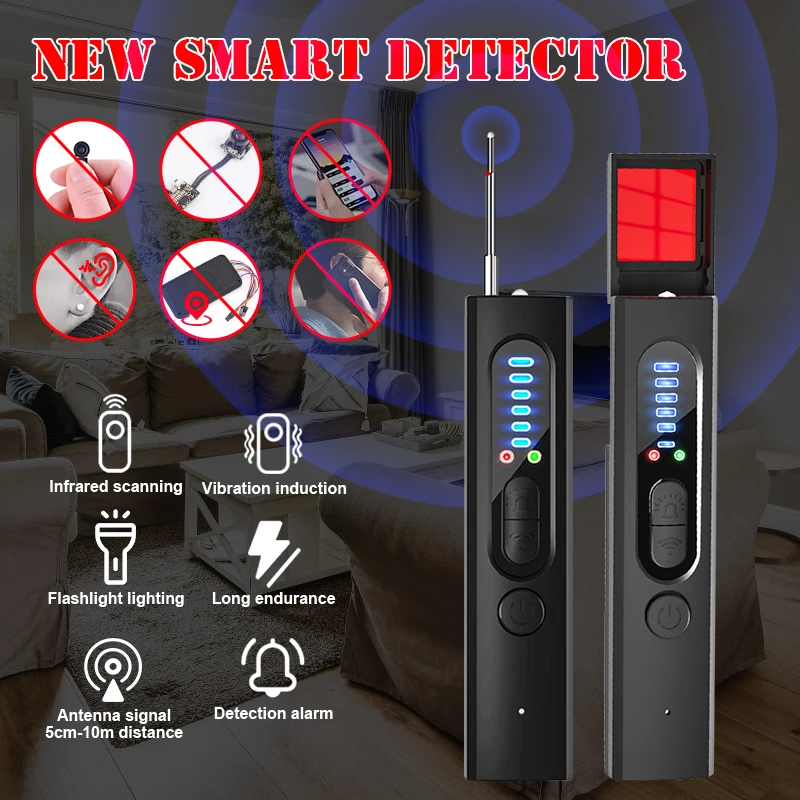 Anti Spy Detector Privacy Protector Infrared Camera Detector Anti Spy Candid Protective Alarm Gps Signal Device Scanner Detector