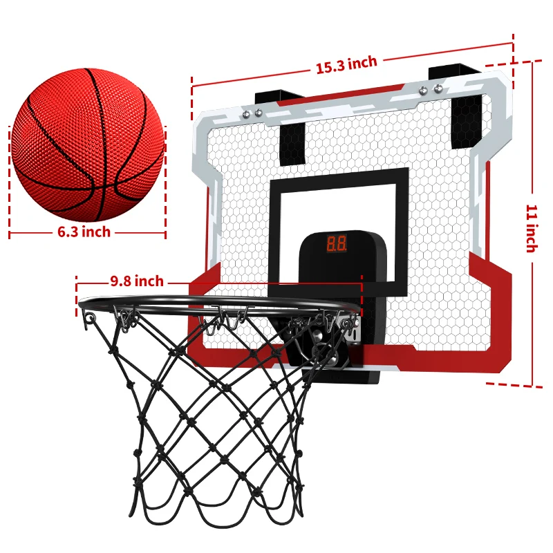 Outdoor Basketball Hoop for Kids Indoor Basketball Hoops,Mini Basketball Hoop 2025 with 3 Balls Toys for 3 new 4 5 6 7 8 9 10 11 12+ Year