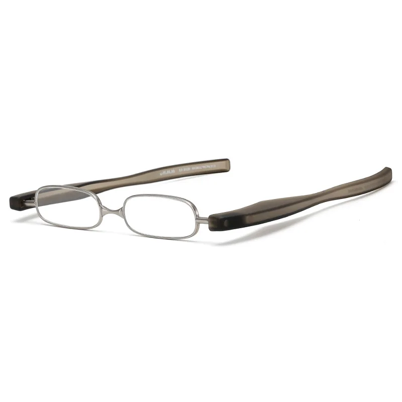 Wholesale 5 Colors PODREADER Men's Portable 360 Rotating Mini Reading Glasses Women Small Foldable Pocket Presbyopia Eyeglasses