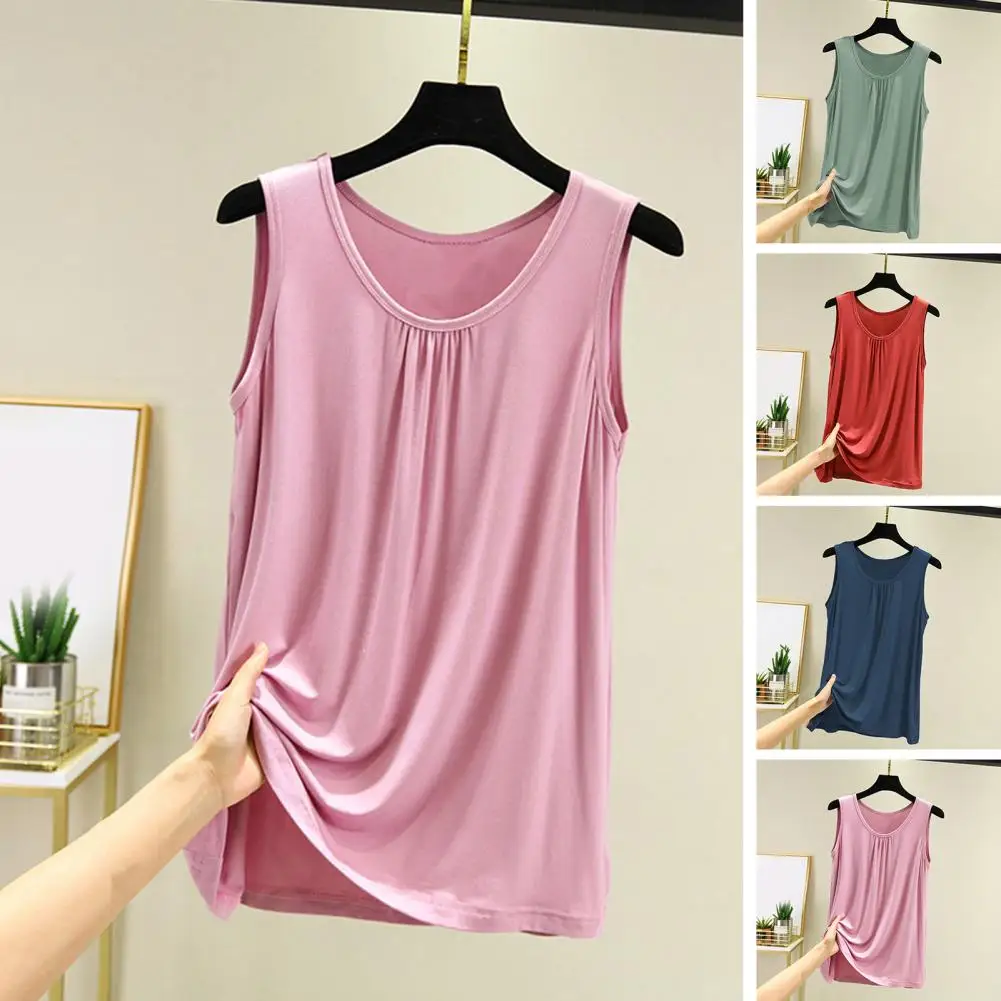 Comfortable Lady Camisole 2025 new Solid Color Soft Casual Shirts Blouses Tank Top Breathable Tank Top Outdoor