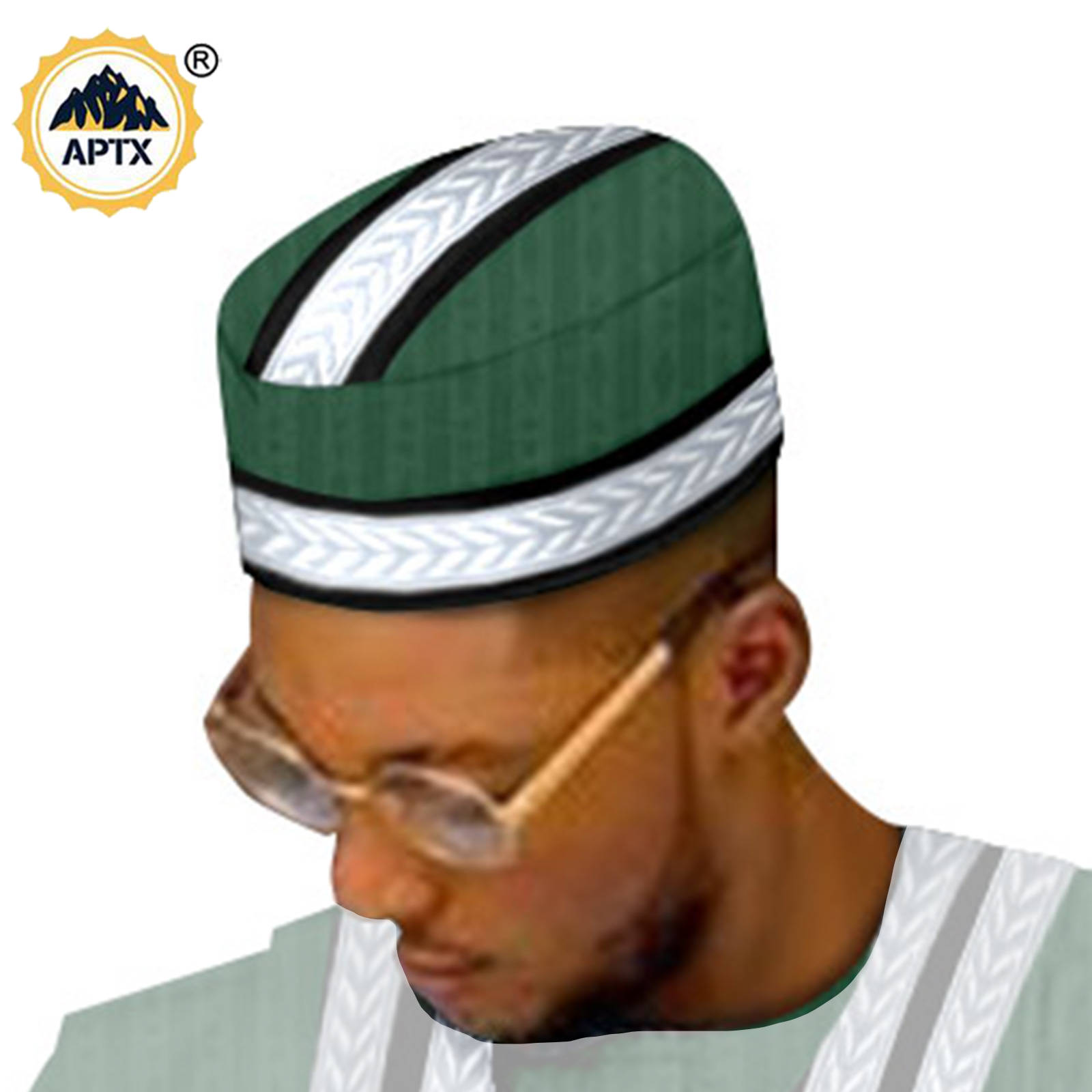 Men Handwear African Muslim Caps Jacquard Striped Hat Traditional Clothing Turband Wrap Muslim Prayer Cap Head Wear Y23A001