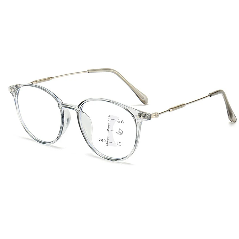 2025 Zilead Progressive new Multifocus Reading Glasses Women Men Ultralight Round Anti Blue Rays Presbyopia Glasses Multi-focus Eyewear