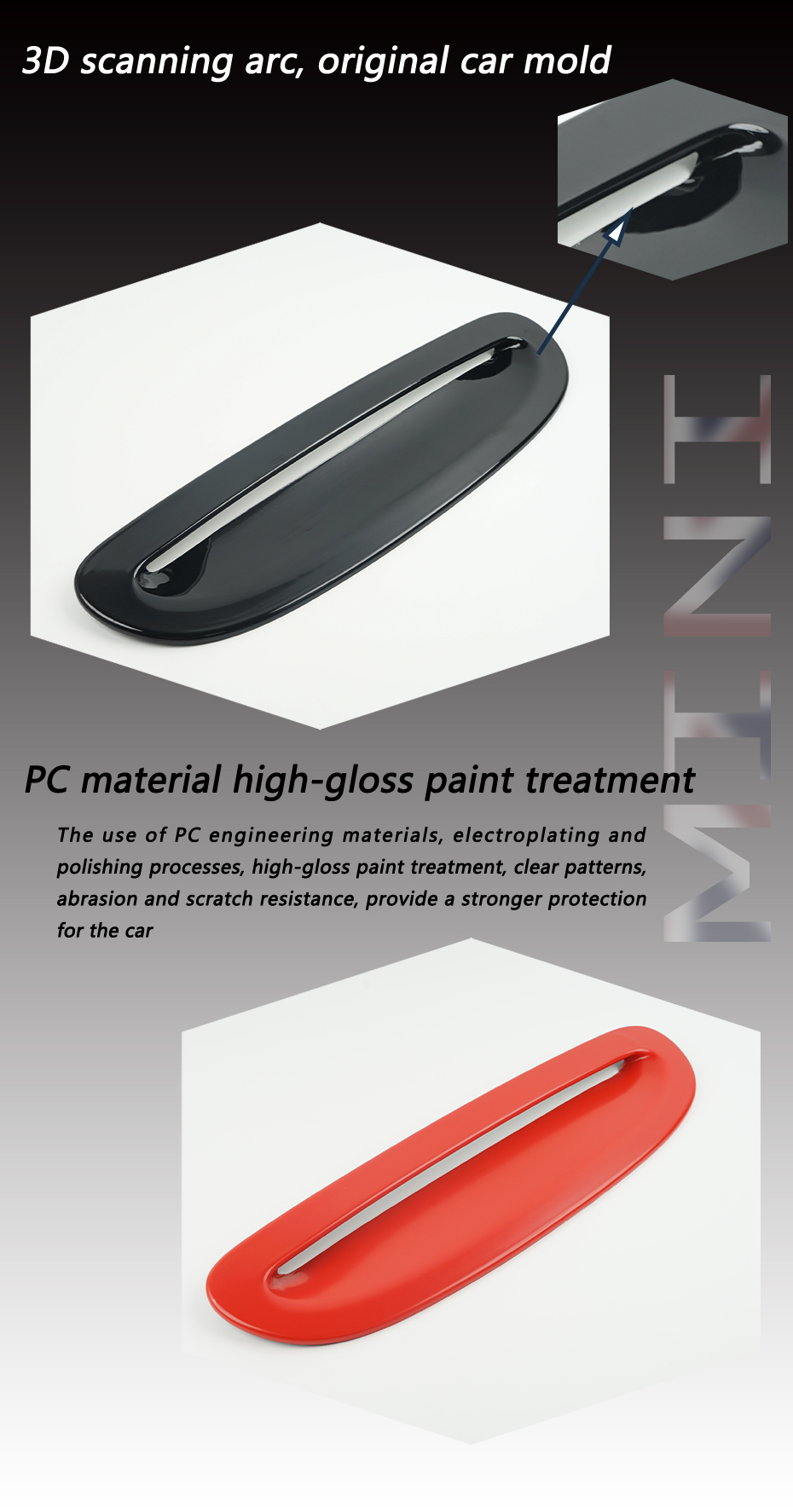 For Mini Cooper S JCW F54 F55 F56 F57 Black Front Engine Hood Bonnet Vent Scoop Air Outlet Cover Trim Exterior Accessories