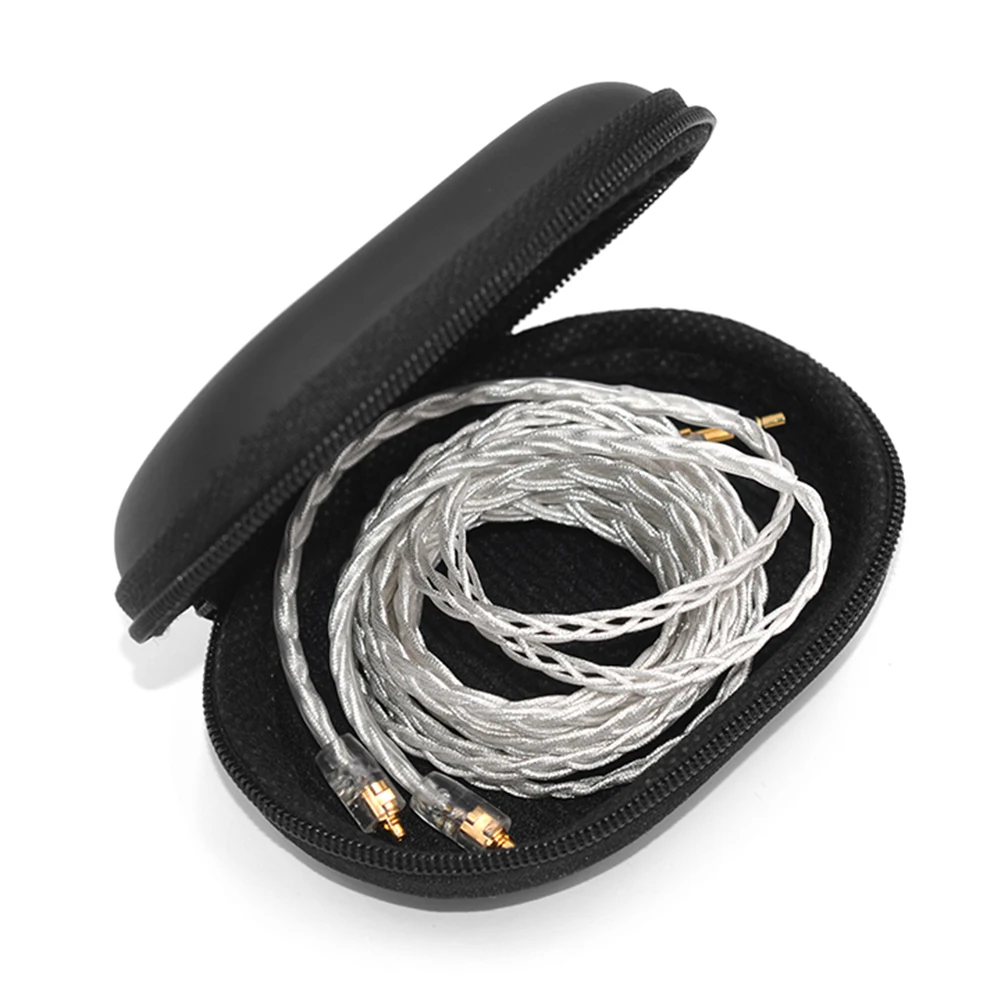 KZ Earphones Case Oval Storage Bag Headphones PU Storage Box Black Portable Hold 2025 Storage Box For KZ AS10 ZS10 ZST new ES4 EDR1 ED9