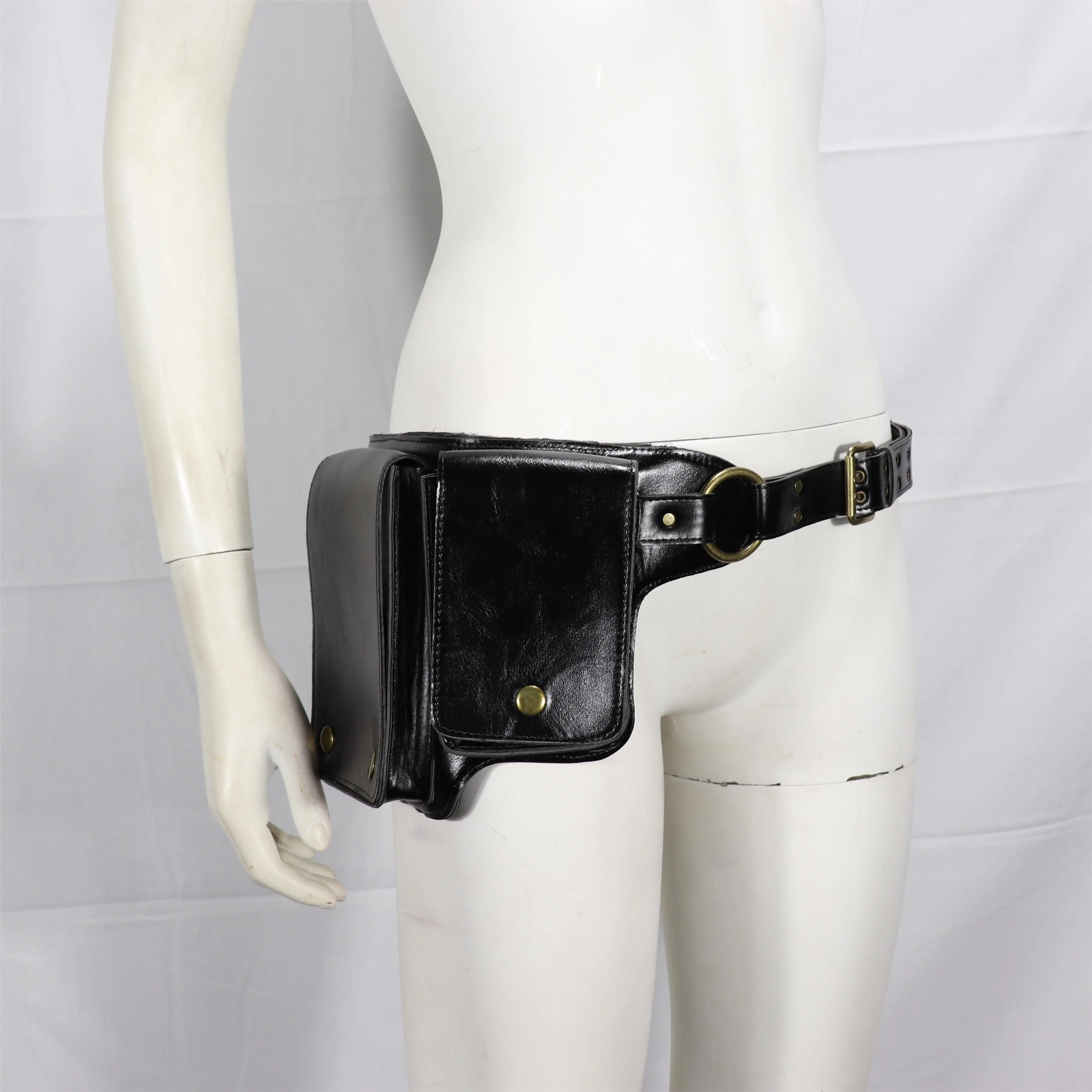 Medieval Adjustable new 2025 PU Leather Utility Belt Pocket Women Vintage Hip Bag Waist Pack Viking Warrior Larp Cosplay Accessory Wallet