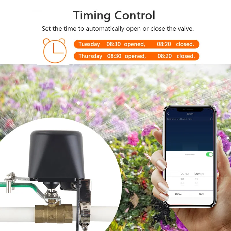 1/2 3/4 Smart Wifi Gas Manipulator Control Water Vae DN15 DN20 Timer Controller Tuya Alexa Google Assistant SmartLife