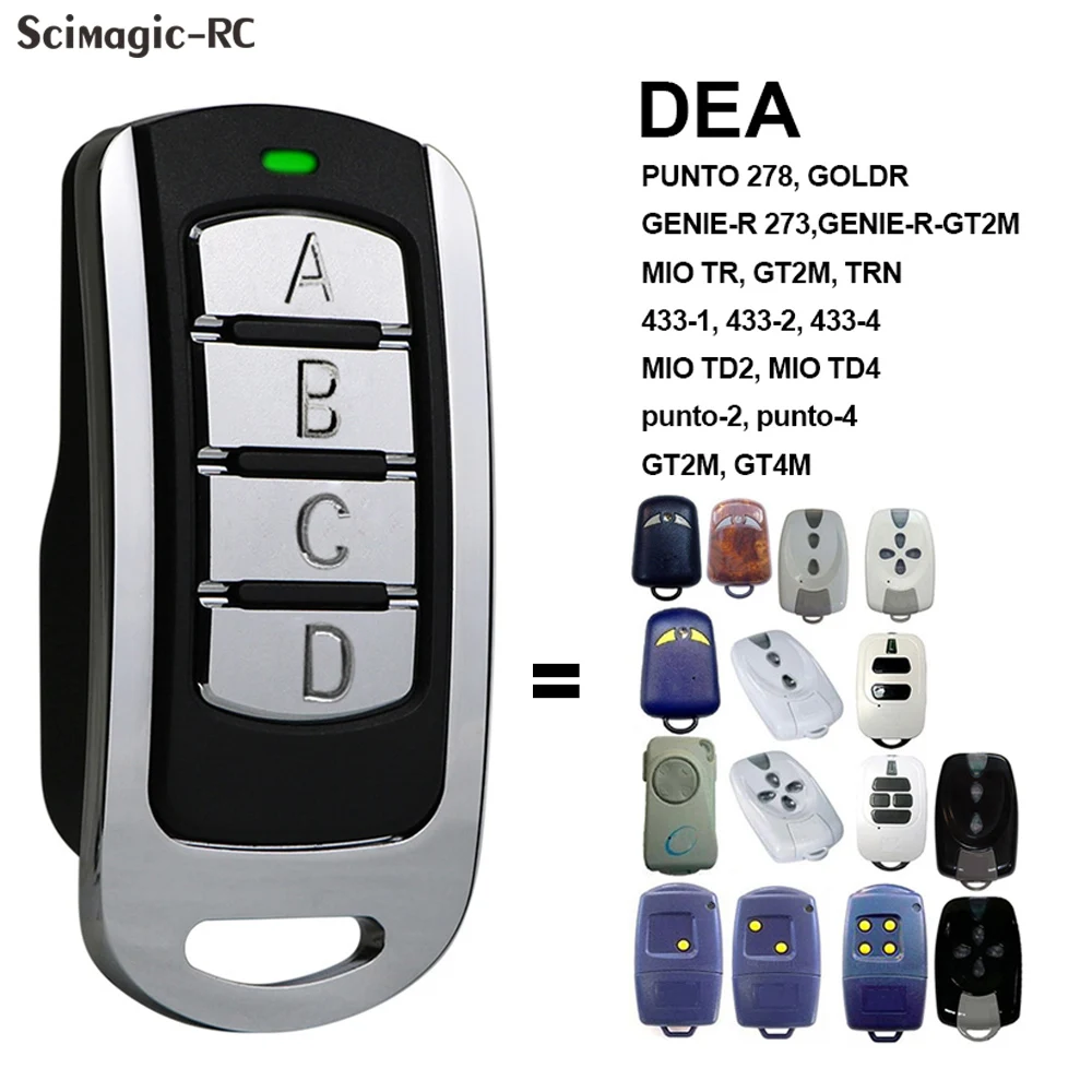 DEA new MIO TR2 2025 / TR4 Replacement Remote Control 433.92mhz Garage Door Opener dea Gate Key Fob