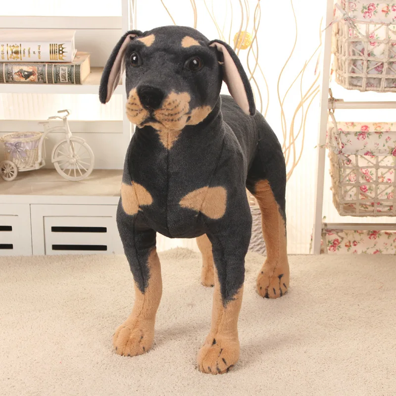 25-70cm Giant Lifelike 2025 Dog Toy Realistic Stuffed Animals Rottweiler Dog Plush Toys new Gift For Children