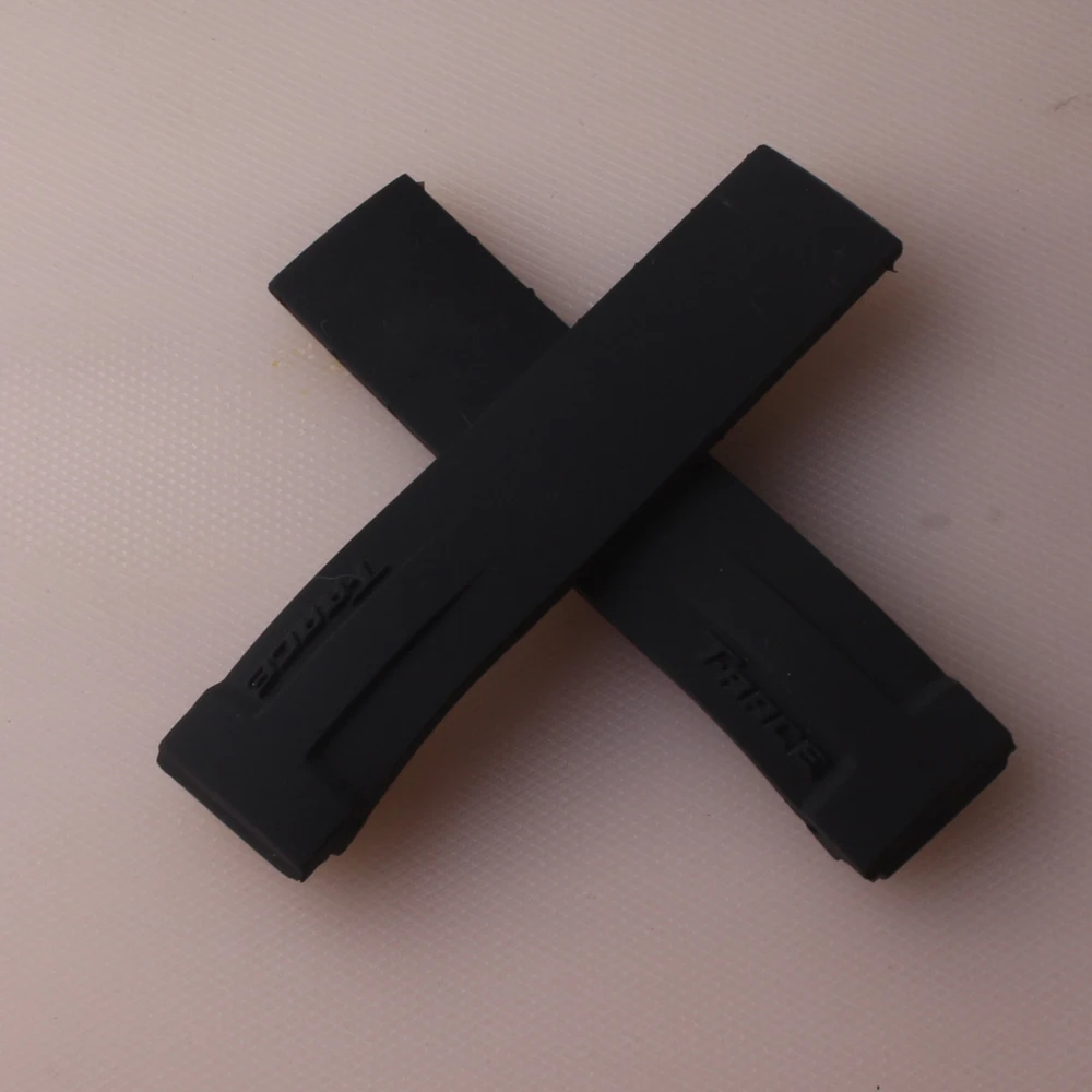 20mm Soft Rubber Silicone Watchband Strap Black Red Orange Waterproof Watch Band for Tissot Strap T048 T-Race T-Sports Bracelets