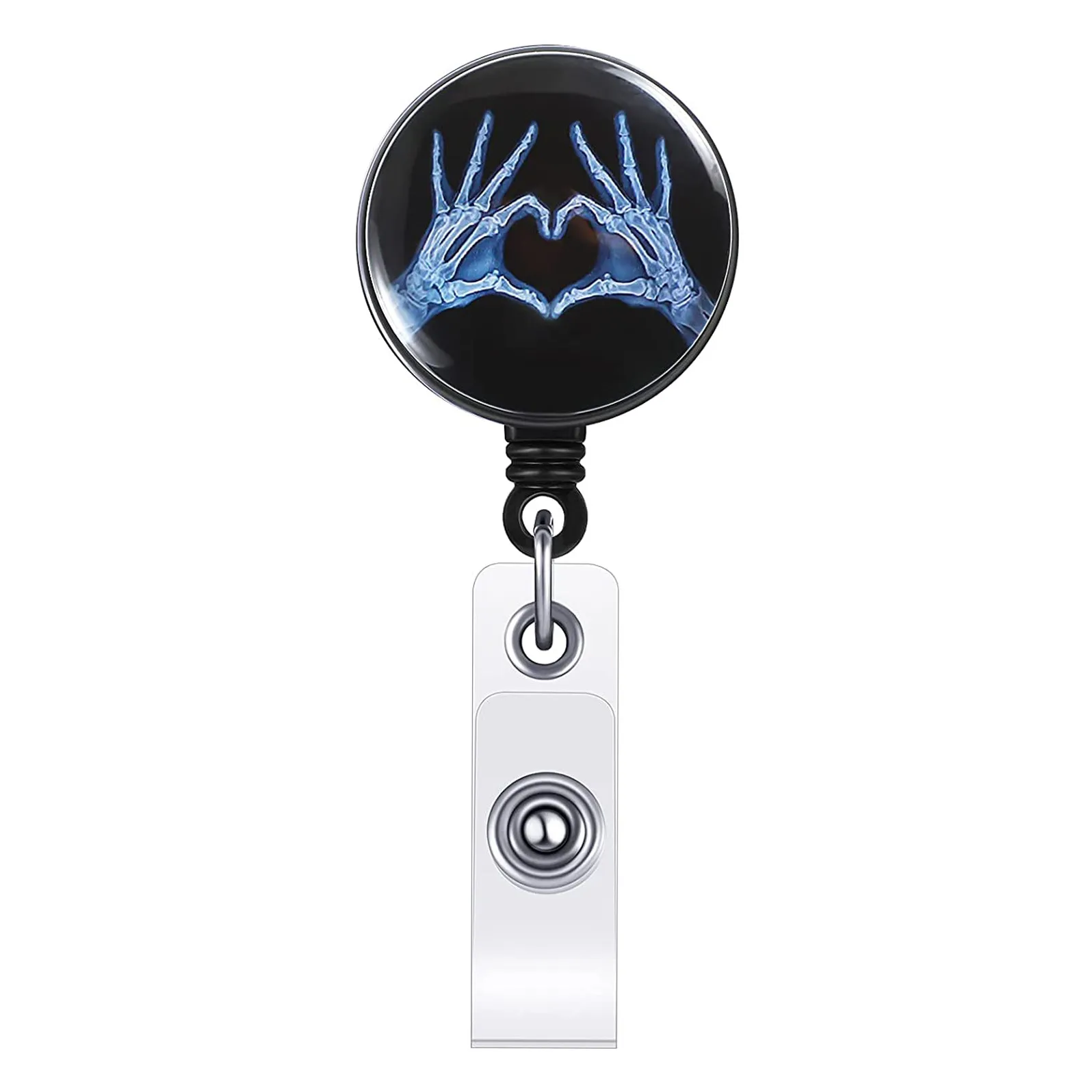 New 1pc Retractable X-Ray Badge Reel Radiology Badge Reel Holder Badge Reel Nurse Doctor Student Card 2025 Reel new Clip Office Supplies