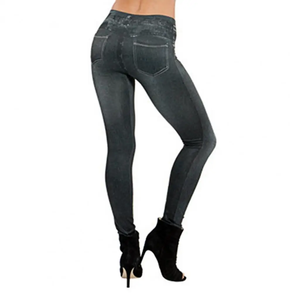 Women Jeans Multi Pockets High Waist new Pencil 2025 Pants Slim Denim Print Stretch Pencil Pants Women's Clothing For Daily Wear