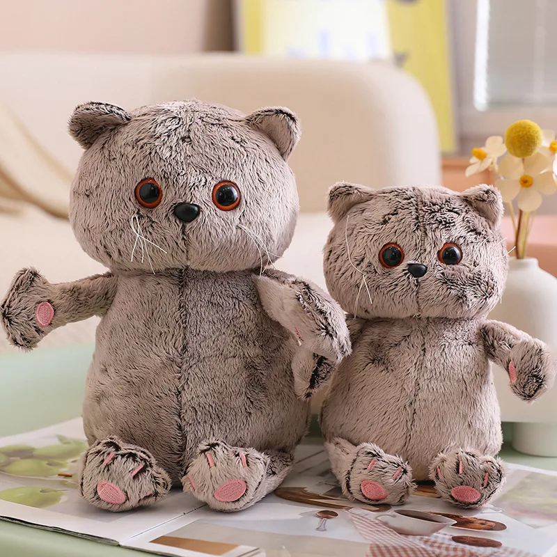 25/35CM Basik Blue Cat Russia Blue Cat Plush 2025 Toys Stuffed Soft Kitten Doll Plushie Birthday new Gifts for Boy Girl