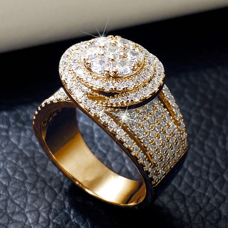 Huitan Full Bling Iced Out Cubic Zirconia Rings Women for Engagement Wedding 2025 Bands Accessory new High Quality Trendy Jewelry