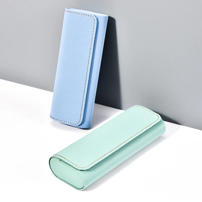 2023 New PU Leather Glasses Case for Men Women Sunglasses Myopia Storage Soft Box Portable Anti-pressure Eyewear Box Accessories