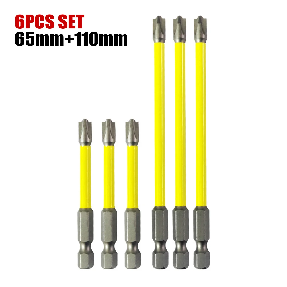 6pcs 65/100mm Magnetic Special Slotted Cross Screwdriver Bits FPH1 FPZ1 FPH2 FPZ2 FPH3 FPZ3 Electric Driver For Circuit Breakers
