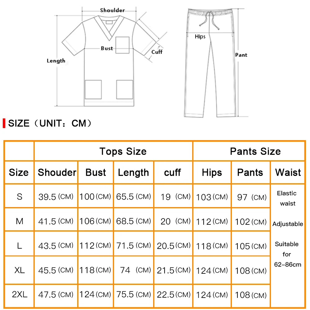 Medical Woman Scrubs Uniform Nursing Pants Medical Blouses Hospital Doctor Nurse Medical Set Wholesale Price Veterinary WorkWear smile