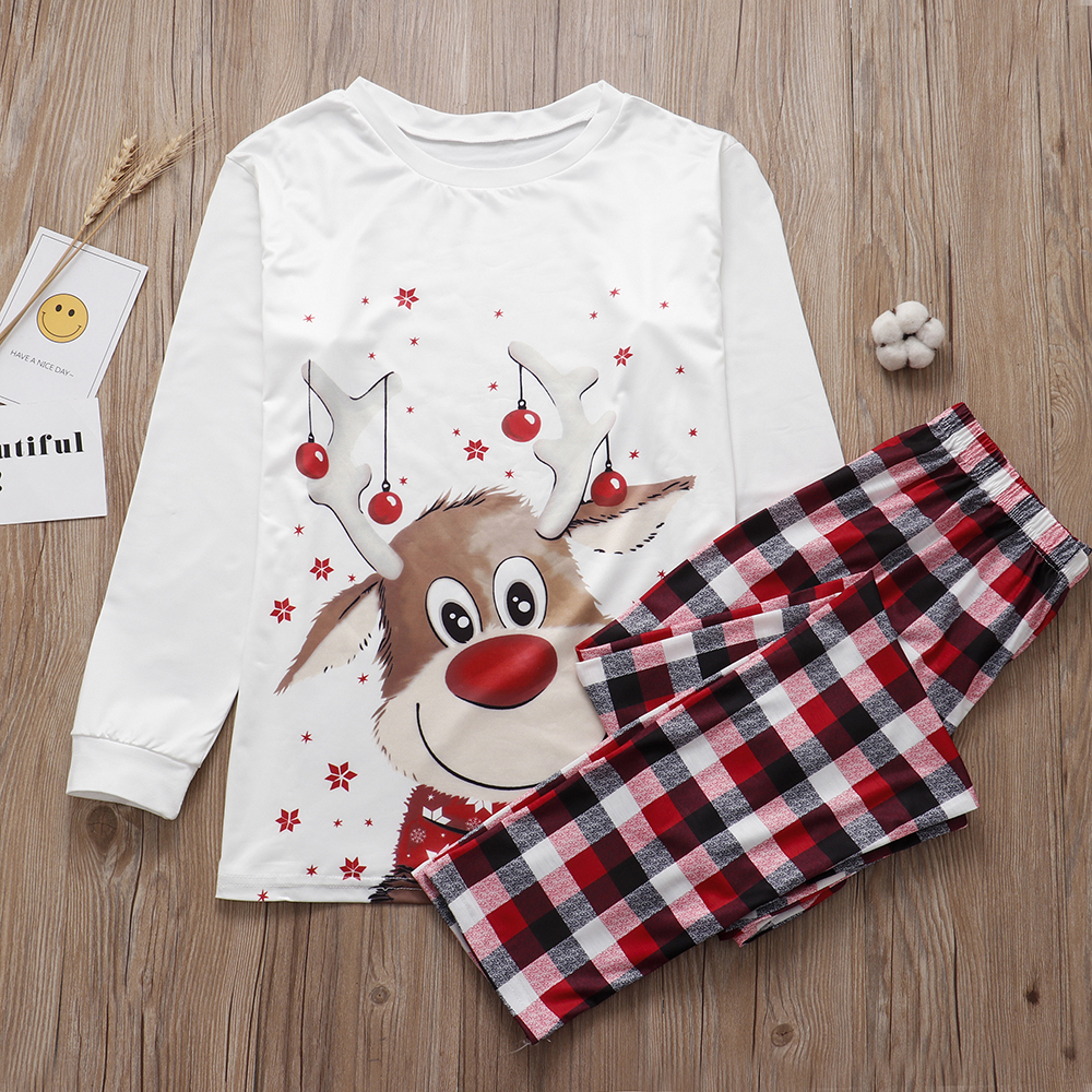 Christmas Family Pajamas 2023 Xmas Matching Outfits Deer Adult Kid Pjs Set Baby Jumpsuit Family Matching Pyjamas