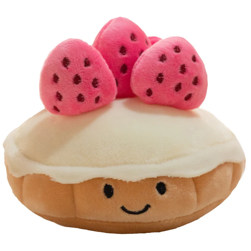 Adorable Strawberry Cake Plush Toy Stuffed Food Dessert Pillow Kawaii Sweet Birthday Party Decor Plushie 2025 new Creative Gift