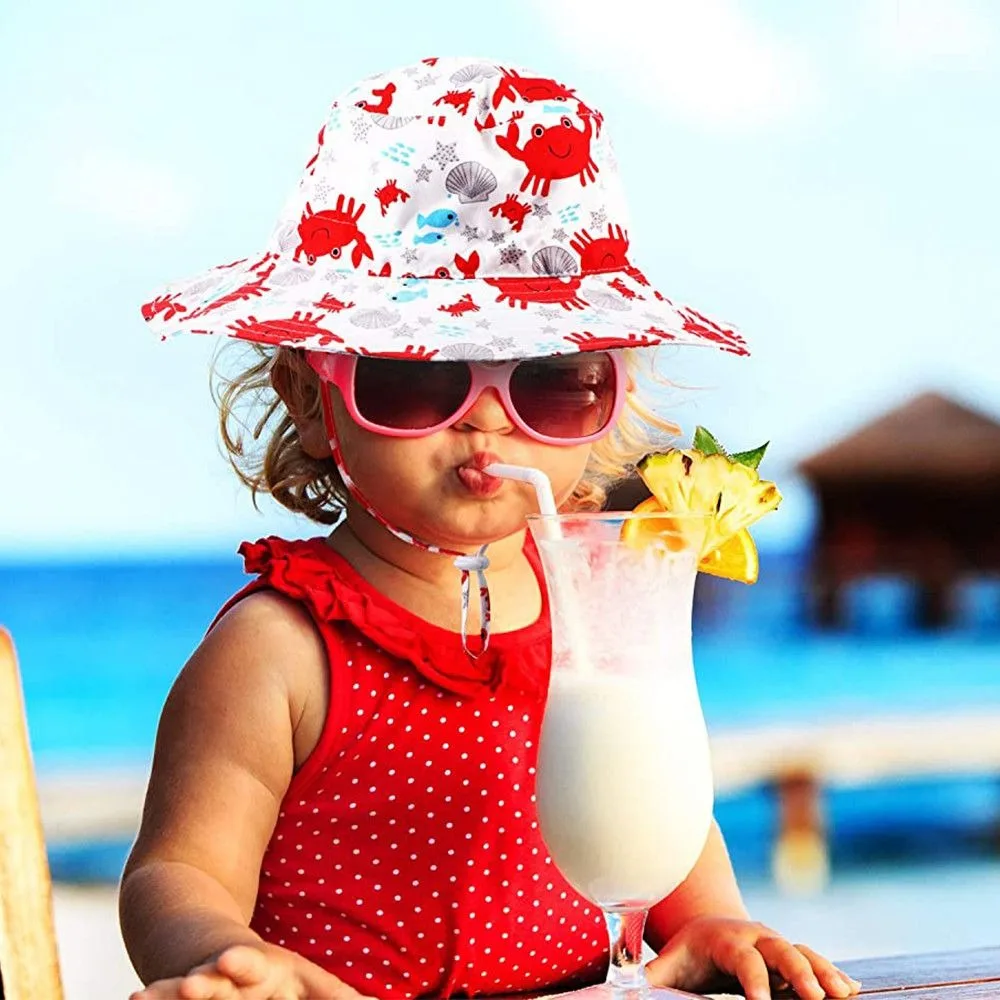 Summer Baby Sun Hat for Girls Boys Outdoor Beach Hat Kids Bucket Cap 0-8 Years