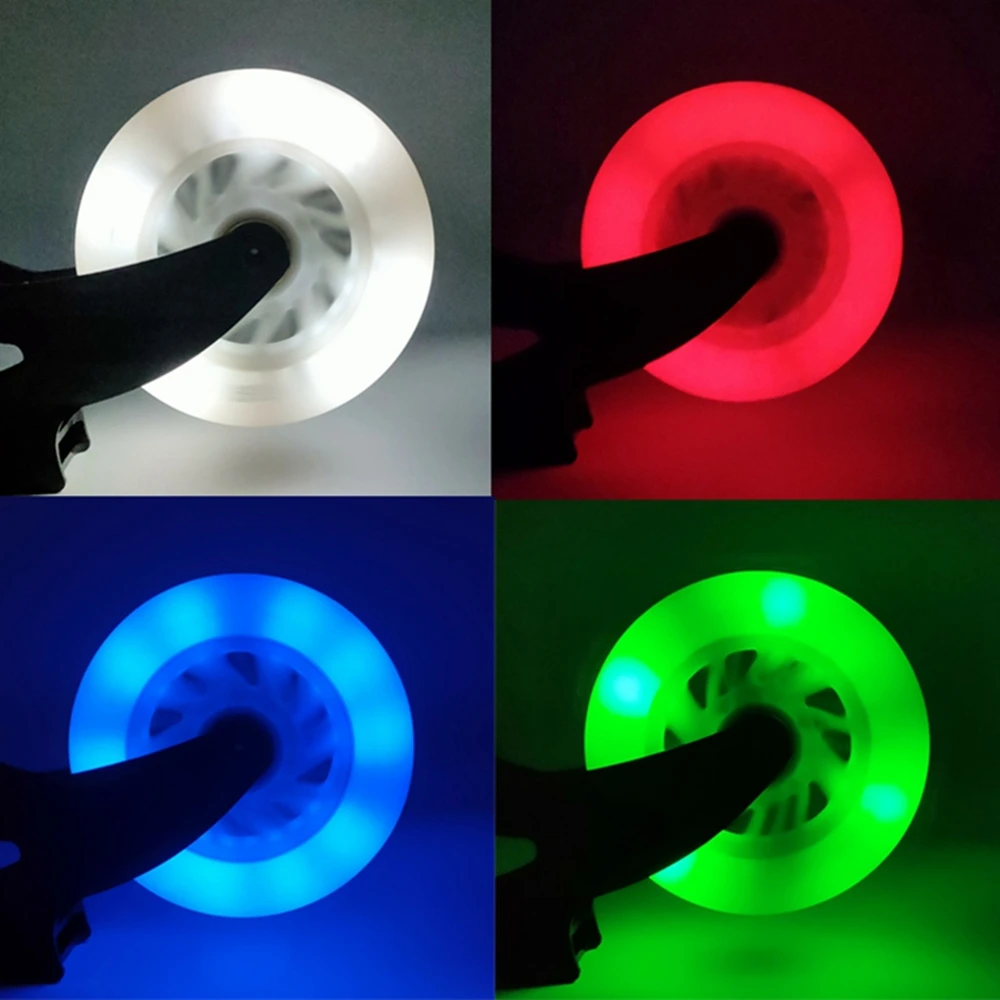 6pcs 2025 LED new Flash Wheel 100/110/125mm Speed Skates Roller Skates PU Tyres