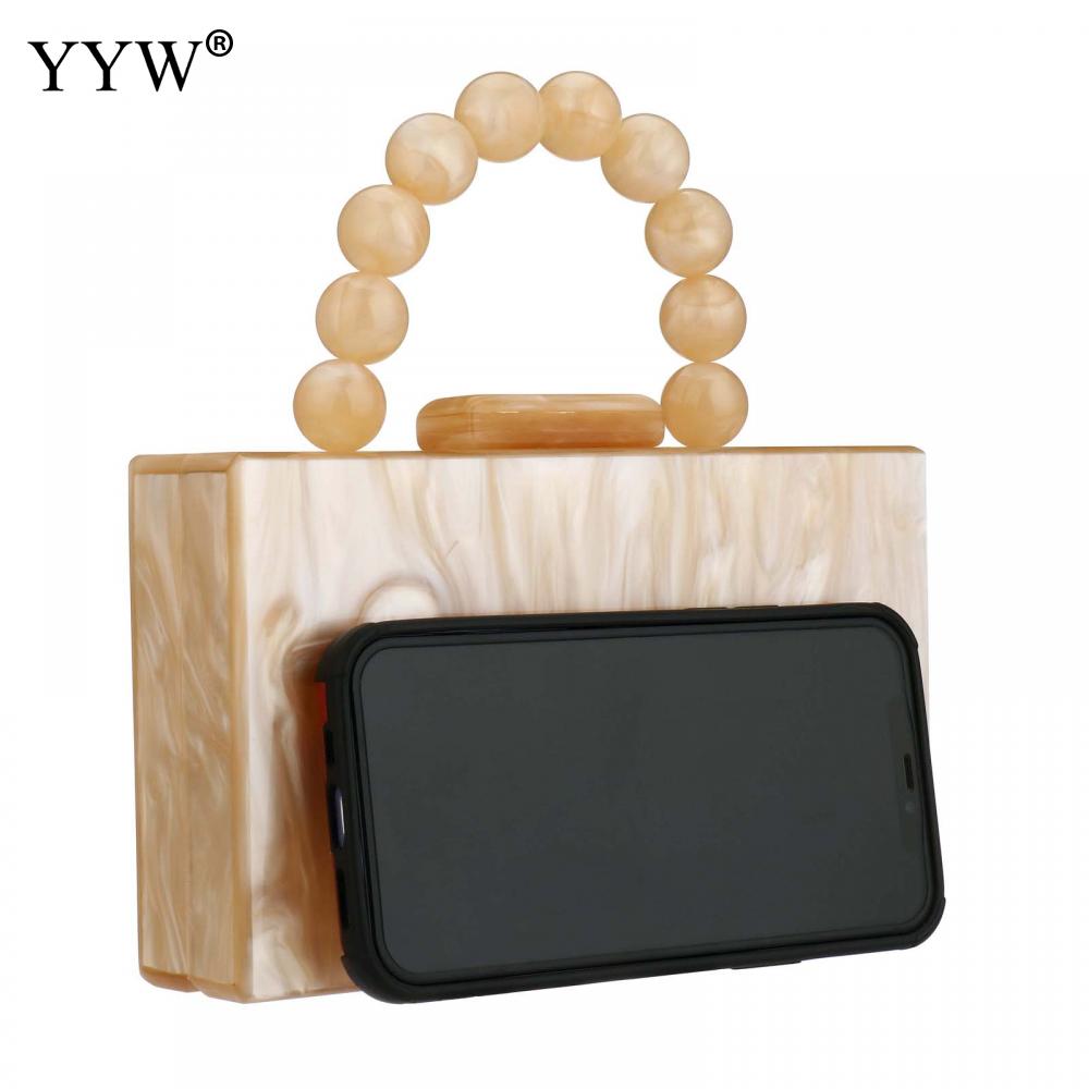 DHwanglijia Women designer bag Acrylic Box Evening Clutch Bags For Wedding Party Foil Beads Handbags And Purses Designer High Quality Shoulder Bag