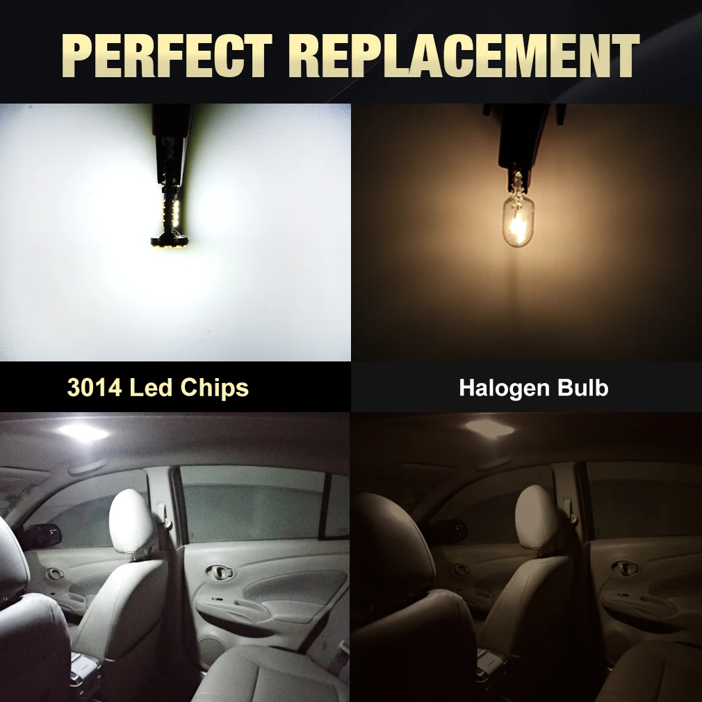 2/10x W5W T10 2025 Led Bulbs Canbus 168 194 new 501 Led 5w5 Car Interior Dome Reading License Plate Light 25SMD 3014 Chip Signal Lamp
