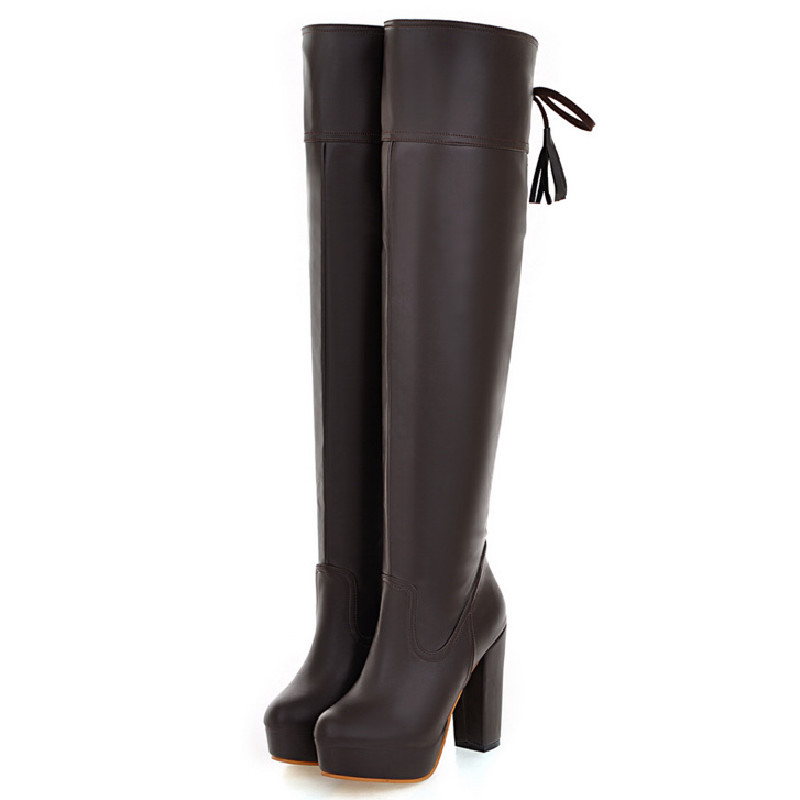 Boots New Thigh Women Platform Sexy Soft Over-the-knee Boot High Heels Designer Long Tall Winter Shoes