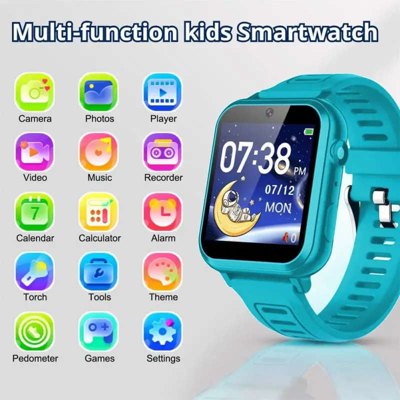 Hot 2025 Kids Smart Watches With 16 new Games Camera Music Alarm Flashlight Step Count Birthday Gifts For Age 3-12 Boys Girls